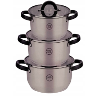 Zestaw garnków MG Home Black 6 elementów