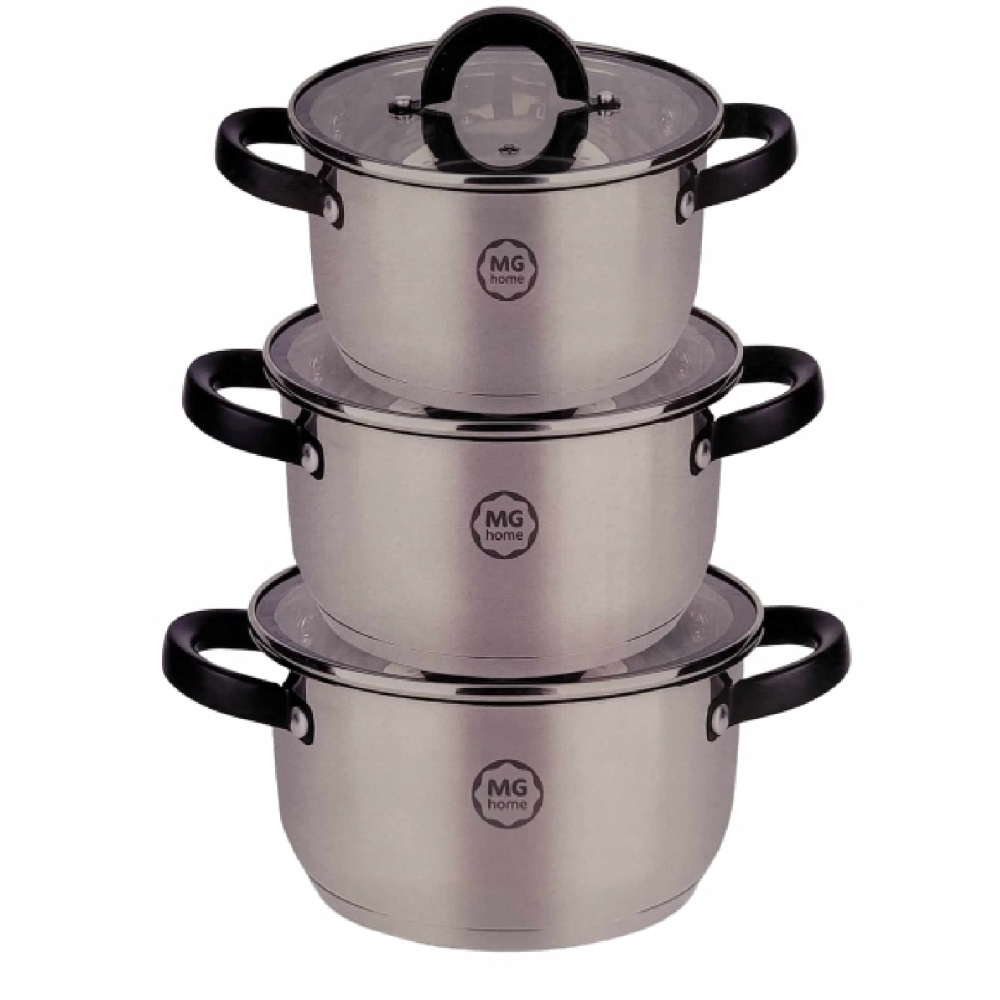 Zestaw garnków MG Home Black 6 elementów