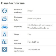 Jeżdzik Caretero Beetle zielony
