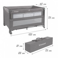 Kidwell Łóżeczko turystyczne dwupoziomowe BLISSY Lift Gray
