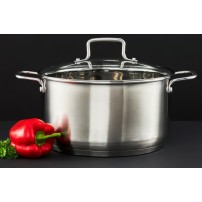 Garnek stalowy Ambition z pokrywką HUGO 24cm / 4,5L  44461