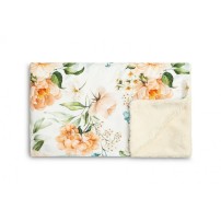 Sensillo pluszowy koc spacerowy 80x100cm SILLO-42905 Piwonie