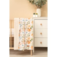 Sensillo pluszowy koc spacerowy 80x100cm SILLO-42905 Piwonie