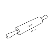 Walek Do Ciasta Tescoma DELICIA Drew.,25cm, ø 6cm