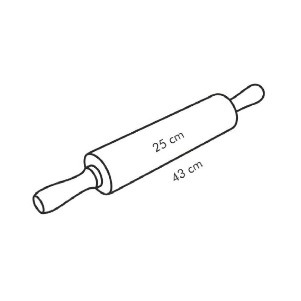 Walek Do Ciasta Tescoma DELICIA Drew.,25cm, ø 6cm