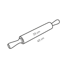 Walek Do Ciasta Tescoma DELICIA Stal 25 cm,ø5cm 630170.00
