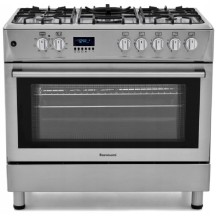 RAVANSON 5 palnikowa kuchnia gazowo-elektryczna KWGE-K90 CHEFF MODERN stal nierdzewna