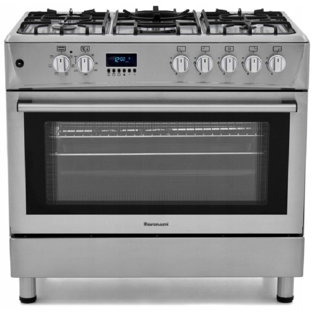 RAVANSON 5 palnikowa kuchnia gazowo-elektryczna KWGE-K90 CHEFF MODERN stal nierdzewna