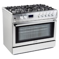 RAVANSON 5 palnikowa kuchnia gazowo-elektryczna KWGE-K90 CHEFF MODERN stal nierdzewna