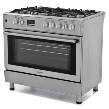 RAVANSON 5 palnikowa kuchnia gazowo-elektryczna KWGE-K90 CHEFF MODERN stal nierdzewna