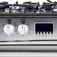 RAVANSON 5 palnikowa kuchnia gazowo-elektryczna KWGE-K90 CHEFF MODERN stal nierdzewna