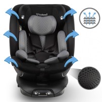Kidwell Fotelik samochodowy GOCAR Black-Gray 40-135cm obrotowy