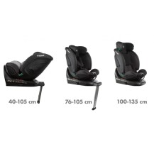 Kidwell Fotelik samochodowy GOCAR Black-Gray 40-135cm obrotowy