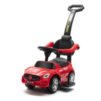 Baby Mix STRAŻ POŻARNA czerwony Dziecięcy jeździk z dźwiękiem i rączką