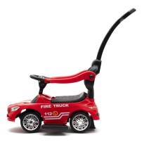 Baby Mix STRAŻ POŻARNA czerwony Dziecięcy jeździk z dźwiękiem i rączką
