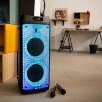 GŁOŚNIK PB 08 DB BLAUPUNKT LED PARTY BOX KARAOKE 2 x MIKROFON  BEZP. BLUETOOTH