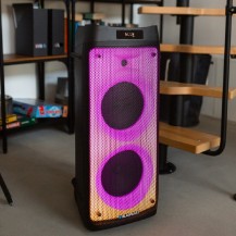 GŁOŚNIK PB 08 DB BLAUPUNKT LED PARTY BOX KARAOKE 2 x MIKROFON  BEZP. BLUETOOTH