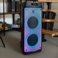 GŁOŚNIK PB 08 DB BLAUPUNKT LED PARTY BOX KARAOKE 2 x MIKROFON  BEZP. BLUETOOTH