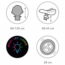 Kidwell  Rowerek biegowy SUNO Pink świecąca led rama