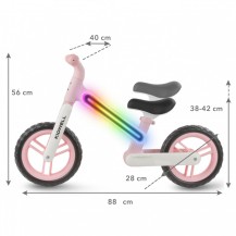 Kidwell  Rowerek biegowy SUNO Pink świecąca led rama