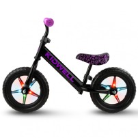 Kidwell Rowerek biegowy REBEL LED Neon pink świecące koła