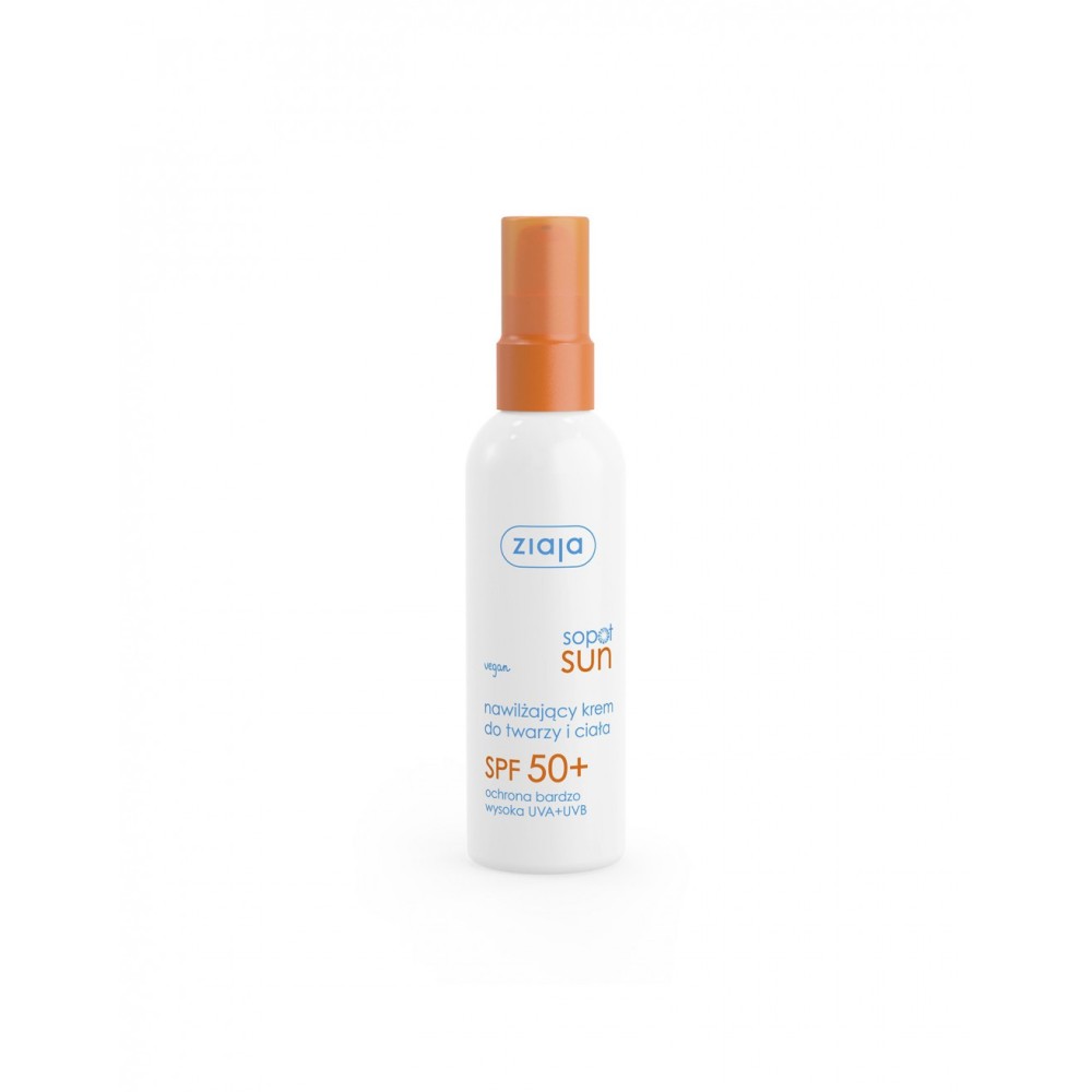 Ziaja Nawilżający krem do twarzy i ciała SPF 50+ ochrona UVA+UVB Sopot Sun