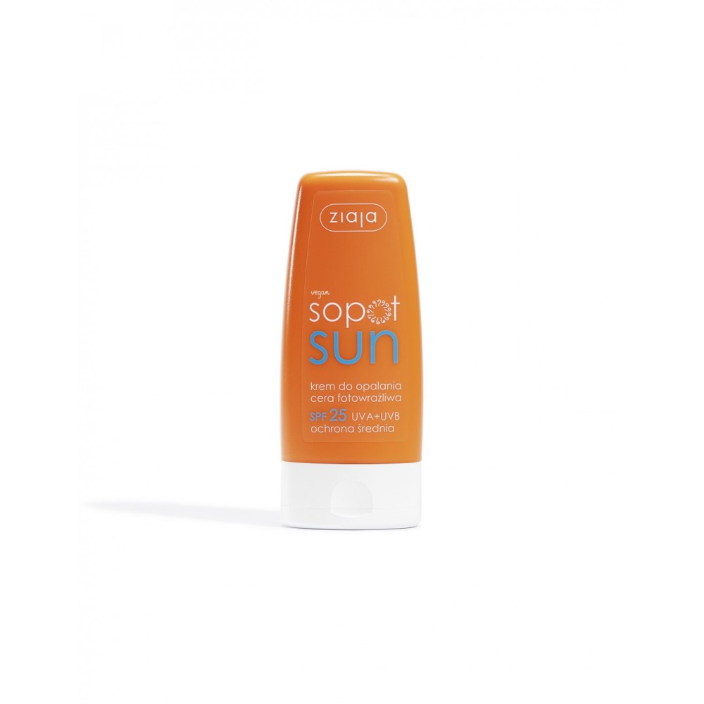 Ziaja Krem do opalania cera fotowrażliwa SPF 25 UVA UVB Sopot Sun 60 ML