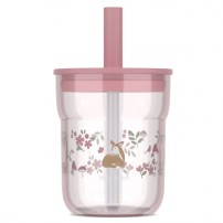SZKLANKA DZIECIĘCA ZE SŁOMKĄ MIO 250ML FAIRY GARDEN 108023065406