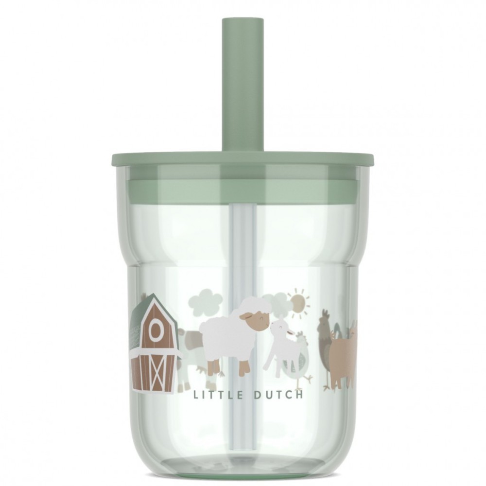 SZKLANKA DZIECIĘCA ZE SŁOMKĄ MIO 250ML LITTLE FARM 108023065399