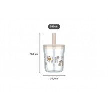 SZKLANKA DZIECIĘCA ZE SŁOMKĄ MIO 250ML LITTLE FARM 108023065399