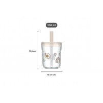 SZKLANKA DZIECIĘCA ZE SŁOMKĄ MIO 250ML LITTLE FARM 108023065399