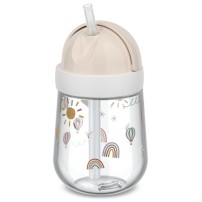 KUBEK DZIECIĘCY ZE SŁOMKĄ 300ML MIO SUNSHINE %26 RAINBOW 108014065245