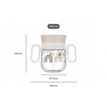 KUBEK DZIECIĘCY TRENINGOWY DO NAUKI PICIA MIO 200 ML SUNSHINE %26 RAINBOW