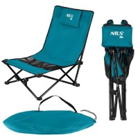 NILS NC3306 NIEBIESKO-CZARNE KRZESŁO PLAŻOWE