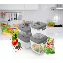 ZESTAW POJEMNIKÓW HERMETYCZNYCH CLEVER KITCHEN SZARE