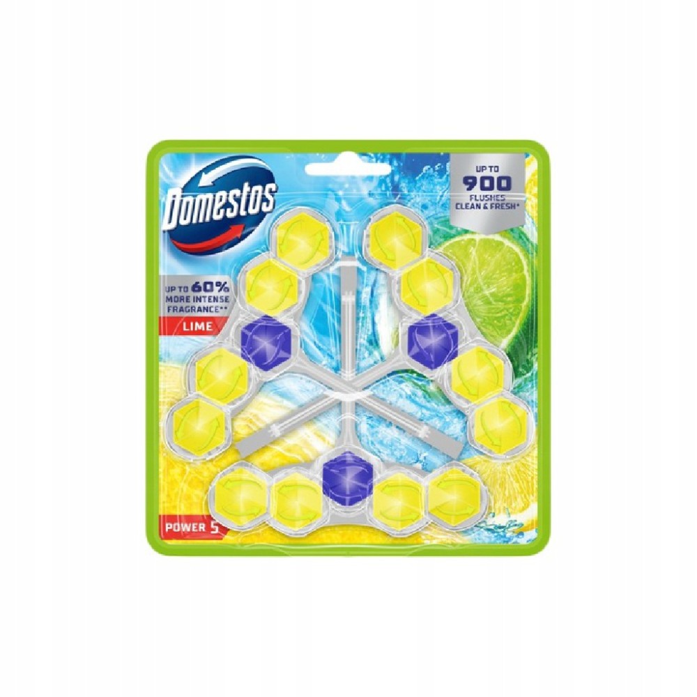 Domestos Power 5 Kostki toaletowe Lime