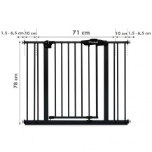 Kidwell Bramka zabezpieczająca Guarda Black 75-104cm