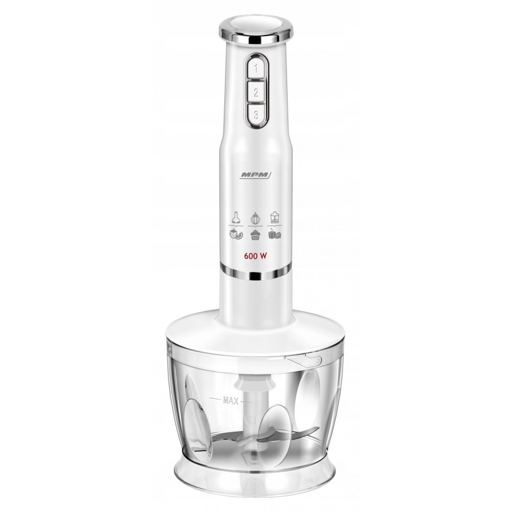 Blender Ręczny MPM MBL 43 Biały 600W Zestaw