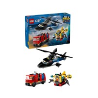 Lego City Zestaw Z Helikopterem Wozem Strażackim I Łodzią 60462