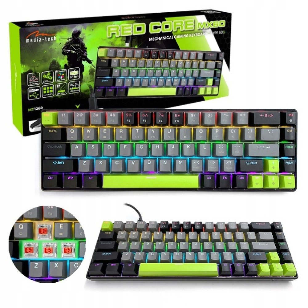 Klawiatura Mechaniczna Media-Tech MX60