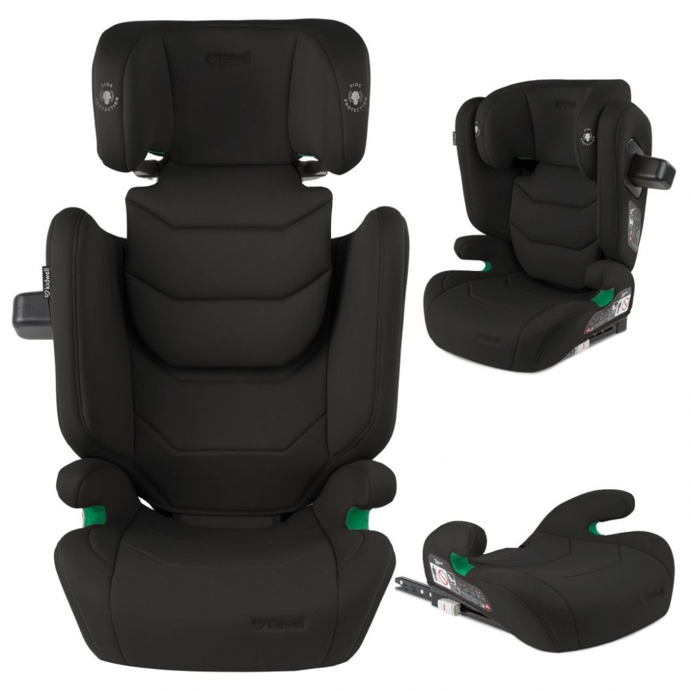 Kidwell Fotelik samochodowy TENDO BLACK 100-150cm ISOFIX