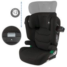 Kidwell Fotelik samochodowy TENDO BLACK 100-150cm ISOFIX
