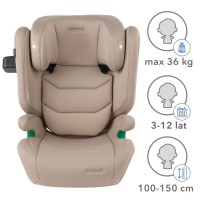 Kidwell Fotelik samochodowy TENDO BEIGE 100-150cm ISOFIX