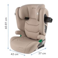 Kidwell Fotelik samochodowy TENDO BEIGE 100-150cm ISOFIX