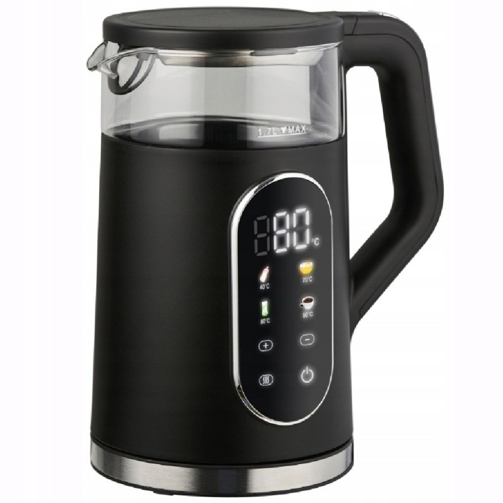 Czajnik Szklany Kamille1711 Czarny 1.7 l