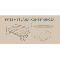 Tega Baby składana wanienka z odpływem i termometrem  81cm różowa