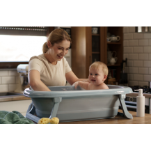 Tega Baby składana wanienka z odpływem i termometrem  81cm różowa