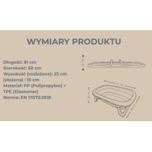 Tega Baby składana wanienka z odpływem i termometrem  81cm różowa
