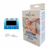 Tega Baby składana wanienka z odpływem i termometrem  81cm różowa