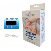 Tega Baby składana wanienka z odpływem i termometrem  81cm różowa